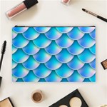 Mermaid Tail Blue Cosmetic Bag (Large)