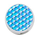 Mermaid Tail Blue 4-Port USB Hub (Two Sides)