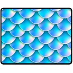 Mermaid Tail Blue Fleece Blanket (Medium)