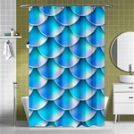 Mermaid Tail Blue Shower Curtain 48  x 72  (Small)