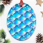 Mermaid Tail Blue Ornament (Oval Filigree)