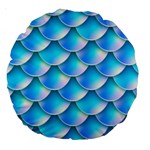 Mermaid Tail Blue Large 18  Premium Round Cushion 