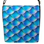 Mermaid Tail Blue Flap Closure Messenger Bag (S)