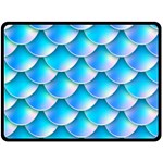 Mermaid Tail Blue Double Sided Fleece Blanket (Large)