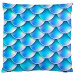 Mermaid Tail Blue Large Flano Cushion Case (One Side)