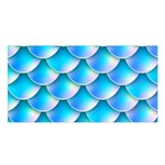 Mermaid Tail Blue Satin Shawl
