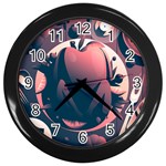 dark thanksgiving dinner Wall Clock (Black)