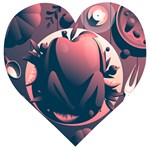 dark thanksgiving dinner Wooden Puzzle Heart
