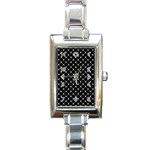 Halloween Skulls Crossbones Rectangle Italian Charm Watch