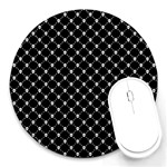 Halloween Skulls Crossbones Round Mousepad