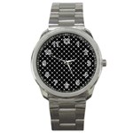 Halloween Skulls Crossbones Sport Metal Watch