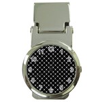 Halloween Skulls Crossbones Money Clip Watch