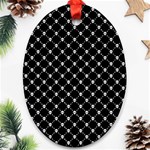 Halloween Skulls Crossbones Oval Ornament (Two Sides)