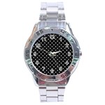 Halloween Skulls Crossbones Stainless Steel Analogue Watch