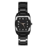 Halloween Skulls Crossbones Stainless Steel Barrel Watch