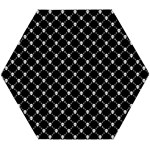 Halloween Skulls Crossbones Wooden Puzzle Hexagon