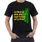 outgrow big bro2 Men s T-Shirt (Black)