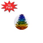 rainbow christmas tree 1  Mini Magnet (10 pack) 