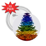 rainbow christmas tree 2.25  Button (10 pack)