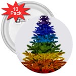 rainbow christmas tree 3  Button (10 pack)