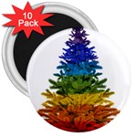 rainbow christmas tree 3  Magnet (10 pack)