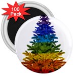rainbow christmas tree 3  Magnet (100 pack)