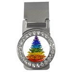 rainbow christmas tree Money Clip (CZ)