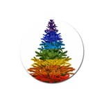 rainbow christmas tree Magnet 3  (Round)