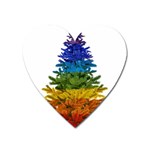 rainbow christmas tree Magnet (Heart)