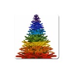 rainbow christmas tree Magnet (Square)
