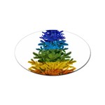 rainbow christmas tree Sticker Oval (100 pack)
