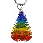 rainbow christmas tree Dog Tag (Two Sides)