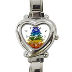 rainbow christmas tree Heart Italian Charm Watch