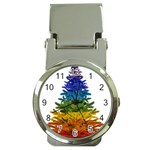 rainbow christmas tree Money Clip Watch
