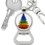 rainbow christmas tree Bottle Opener Key Chain