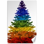 rainbow christmas tree Canvas 12  x 18 