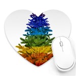 rainbow christmas tree Heart Mousepad