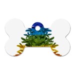 rainbow christmas tree Dog Tag Bone (One Side)