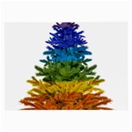 rainbow christmas tree Large Glasses Cloth
