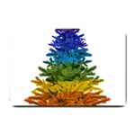 rainbow christmas tree Small Doormat