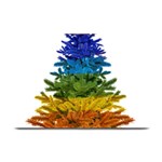 rainbow christmas tree Plate Mat