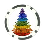 rainbow christmas tree Poker Chip Card Guard