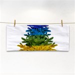 rainbow christmas tree Hand Towel