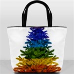 rainbow christmas tree Bucket Bag