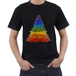 rainbow christmas tree Men s T-Shirt (Black)