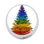 rainbow christmas tree 4-Port USB Hub (Two Sides)