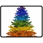 rainbow christmas tree Fleece Blanket (Large)