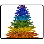 rainbow christmas tree Fleece Blanket (Medium)