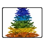 rainbow christmas tree Fleece Blanket (Small)