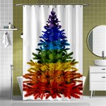 rainbow christmas tree Shower Curtain 48  x 72  (Small)
